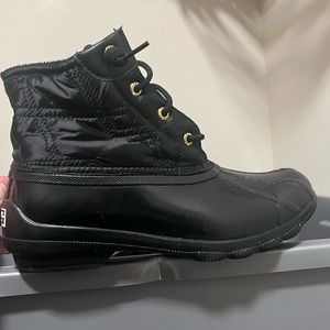 All black sperry rainboot